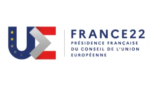 Logotype France 2022 de la Présidence française du Conseil de l'Union européenne