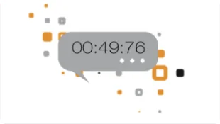 Compte à rebours animé d'une minute pour écran d'attente